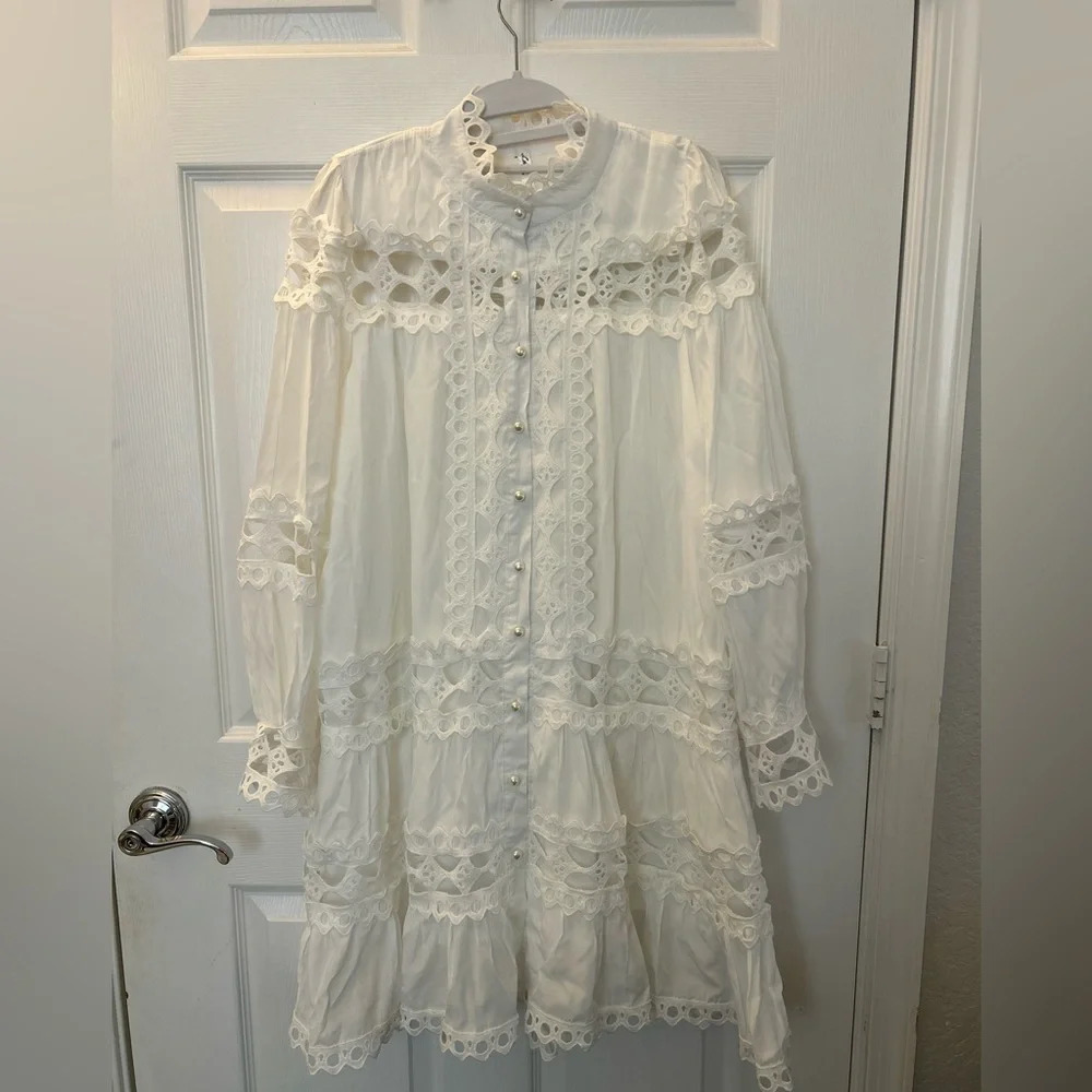 la shop couture white lace dress small - Picture 2 of 6